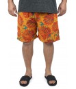 Short Estampado Elastano P M G GG Banho Laranja